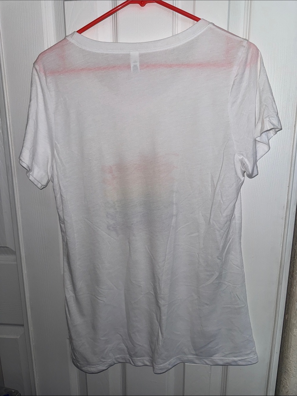 Disney White Tee with Vertical Rainbow Script Logo - Picture 5 of 5